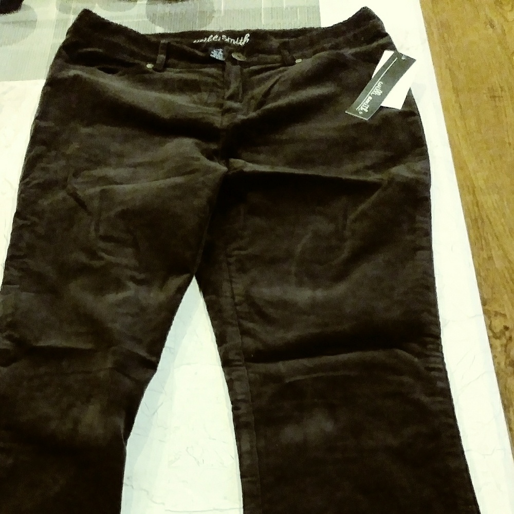 Chocolate Brown Velvet 5 Pocket Jeans